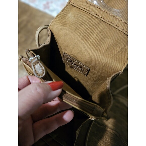 Fossil Brown Leather Crossbody Wallet Clutch Soft Glove Tanned Leather Vintage - Picture 13 of 16